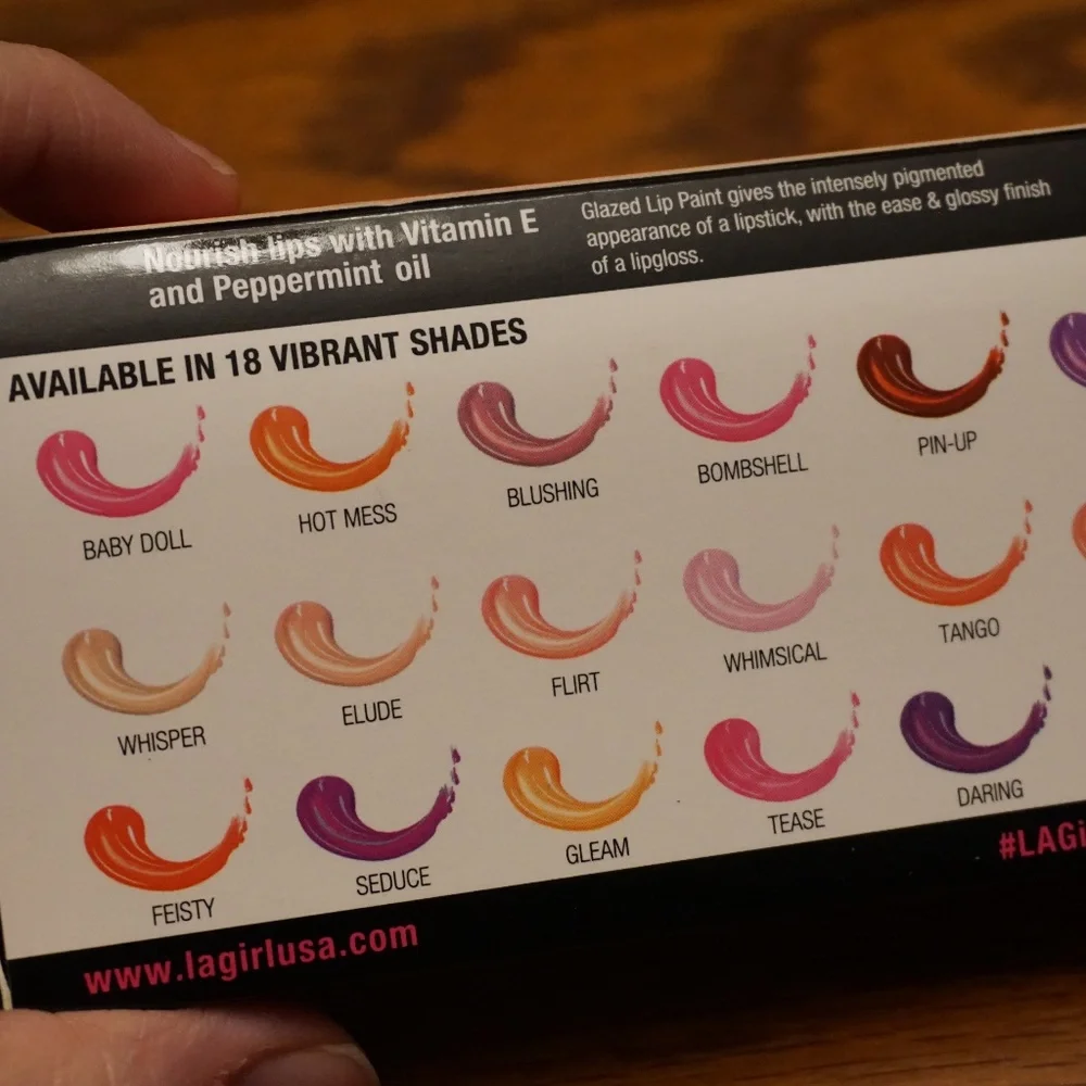 L.A. Girl Glazed Vitamin E Lip Paint Sample Elude